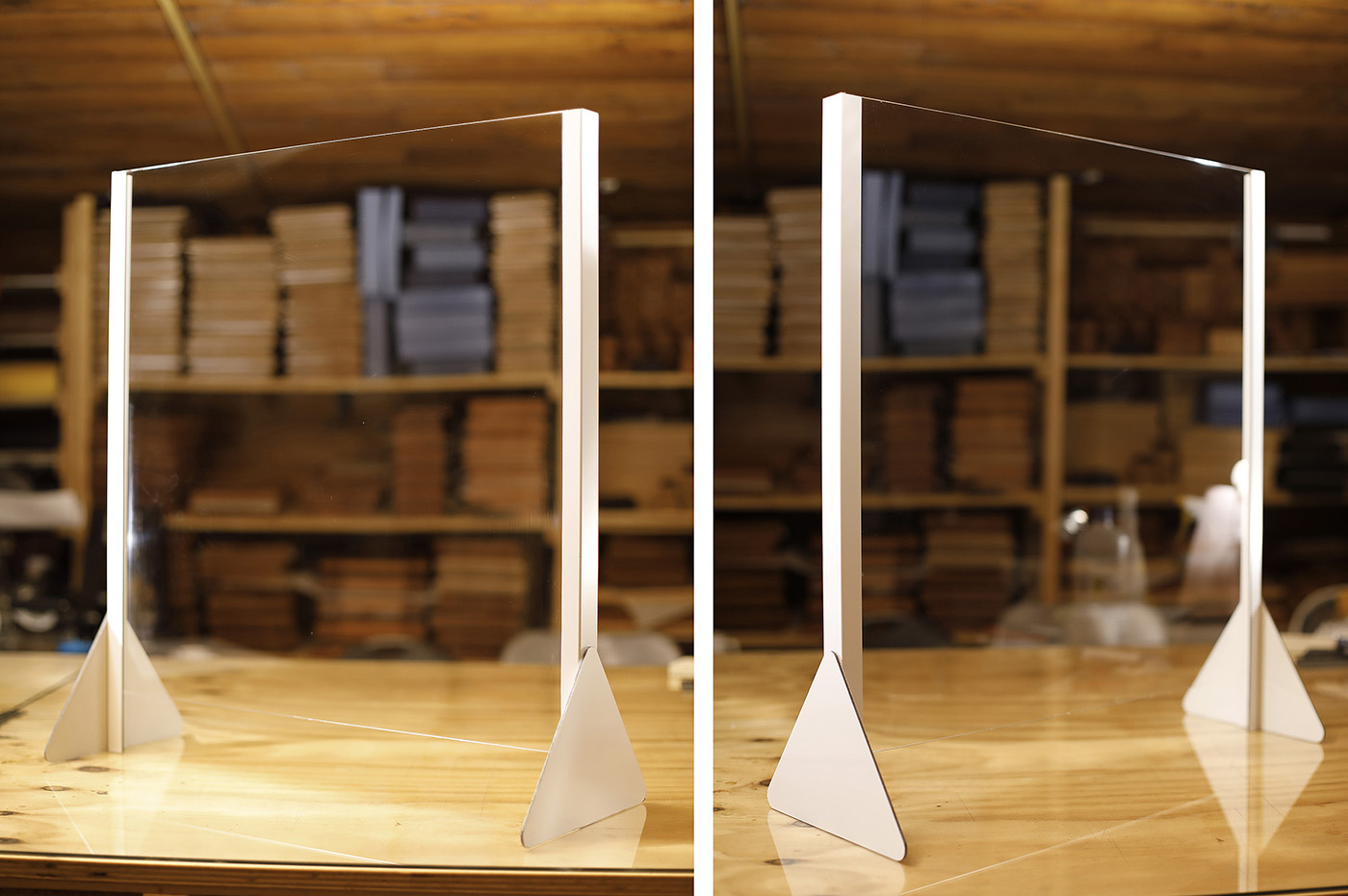 Protector y separador acrílico para meson o escritorio