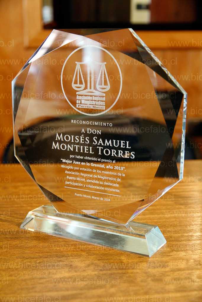 trofeo cristal octogonal