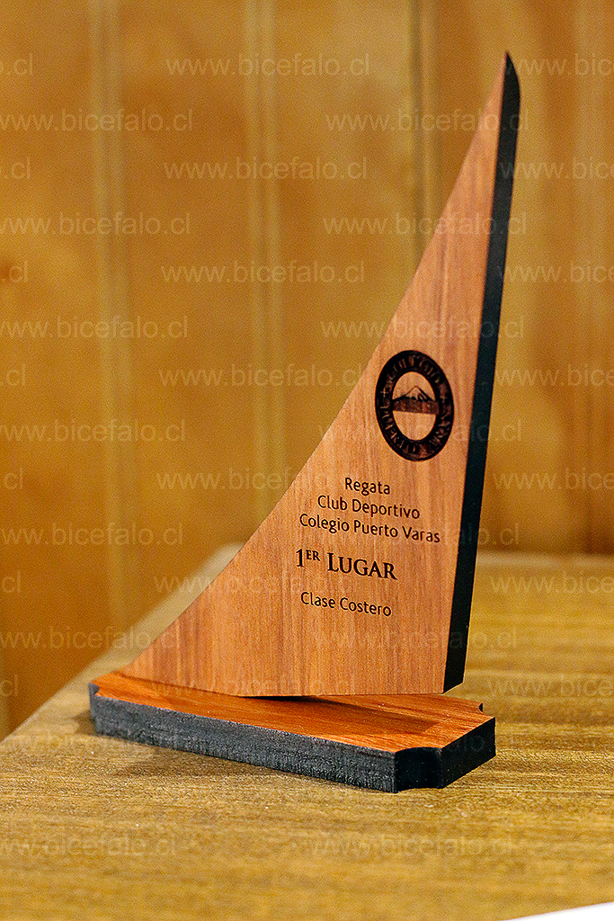 Trofeo madera alerce 